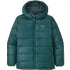 PATAGONIA BOYS' HILOFT DOWN SWEATER HOODY DARK BOREALIS GREEN 22
