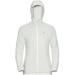 ODLO ROY HOODY MIDLAYER FULL ZIP W ODLO SILVER GREY - WHITE - STRIPES 22
