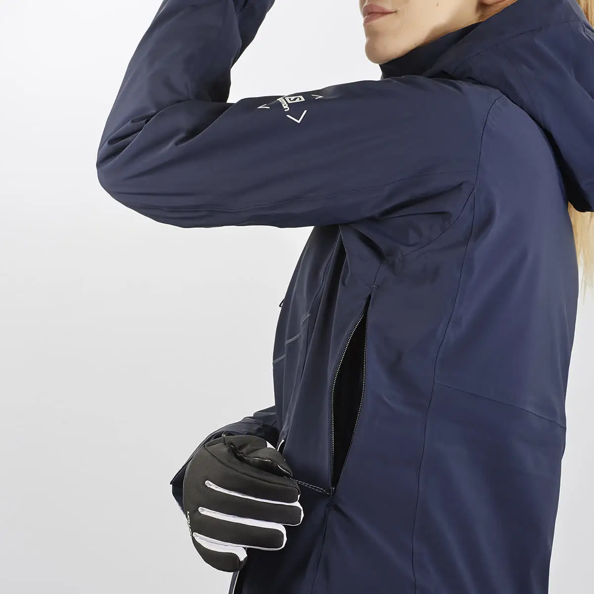 SALOMON BRILLIANT JKT W NIGHT SKY/WHITE/RED CHIL 22 – Image 4