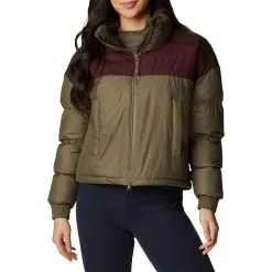 COLUMBIA PIKE LAKE CROPPED JACKET W STONE GREEN/MALBEC/OLIVE GREEN 22