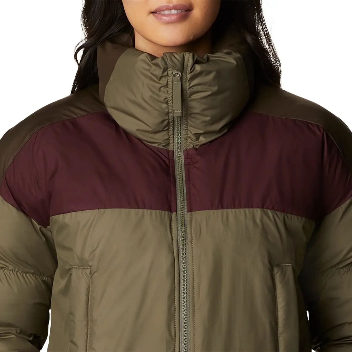 COLUMBIA PIKE LAKE CROPPED JACKET W STONE GREEN/MALBEC/OLIVE GREEN 22 – Image 6