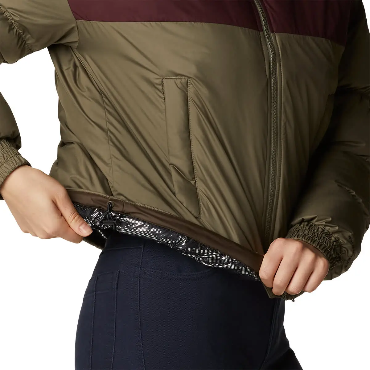 COLUMBIA PIKE LAKE CROPPED JACKET W STONE GREEN/MALBEC/OLIVE GREEN 22 – Image 7