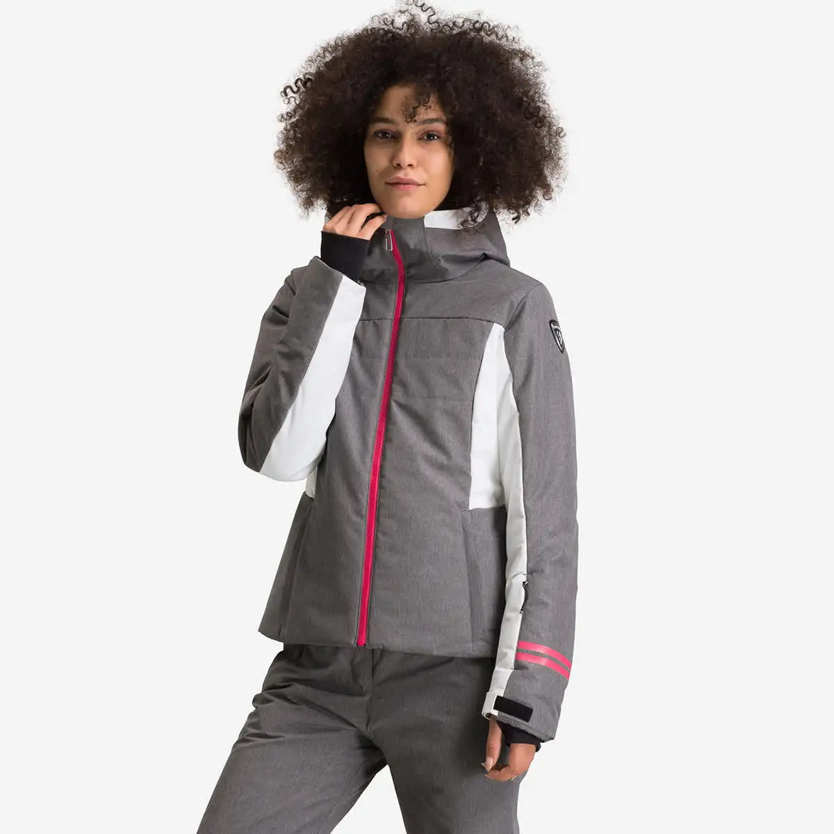 ROSSIGNOL W COURBE HEATHER JKT HEATHER GREY 22 â Image 2