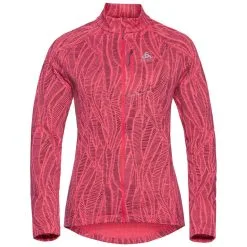 ODLO FLI LIGHT PRINT MIDLAYER FZ W PARADISE PINK 22