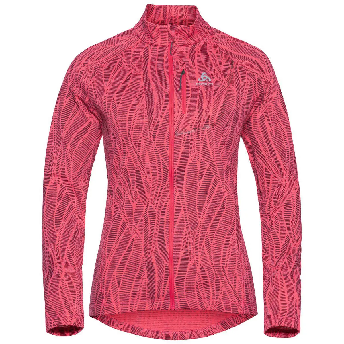 ODLO FLI LIGHT PRINT MIDLAYER FZ W PARADISE PINK 22