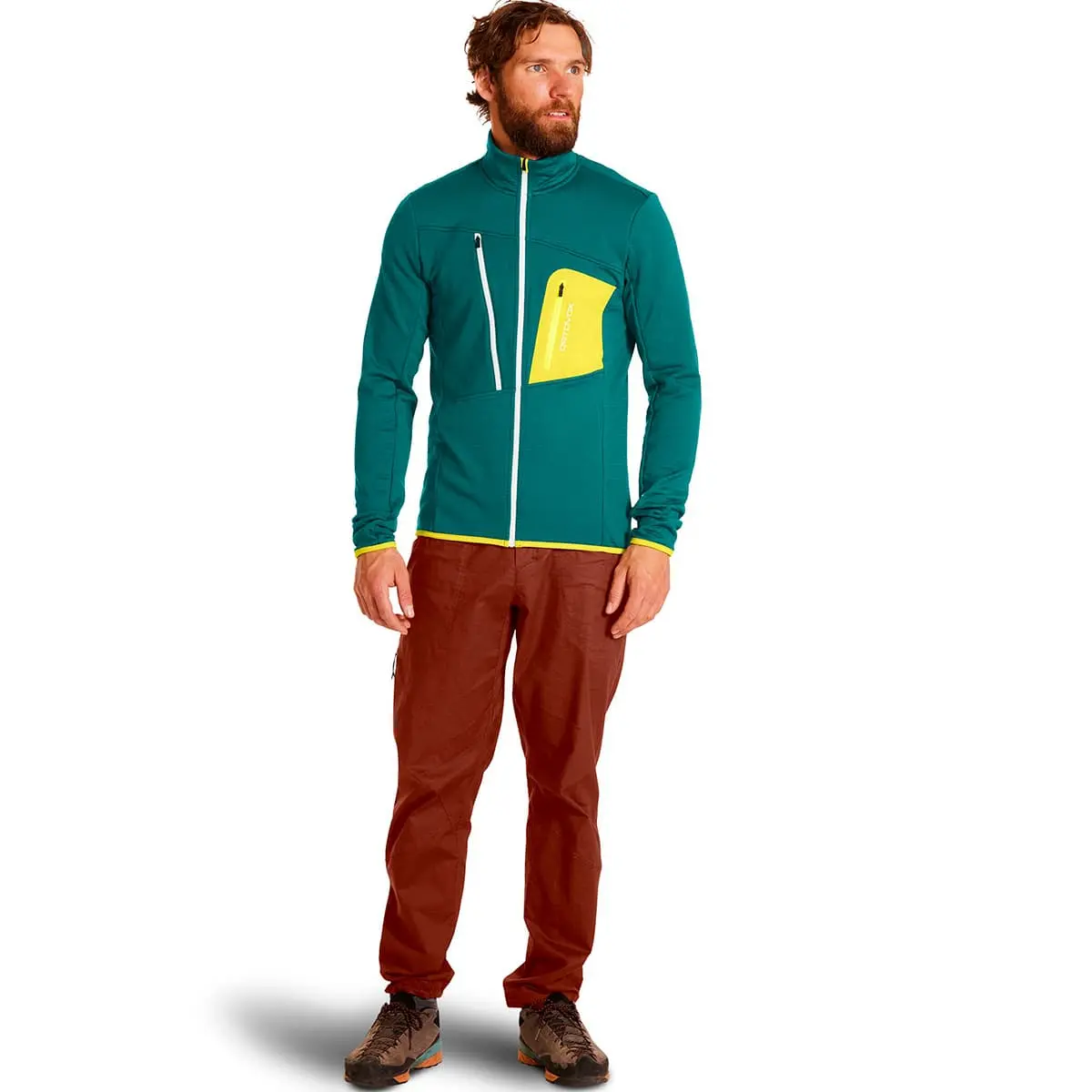ORTOVOX FLEECE GRID JACKET M PACIFIC GREEN 23 â Image 2