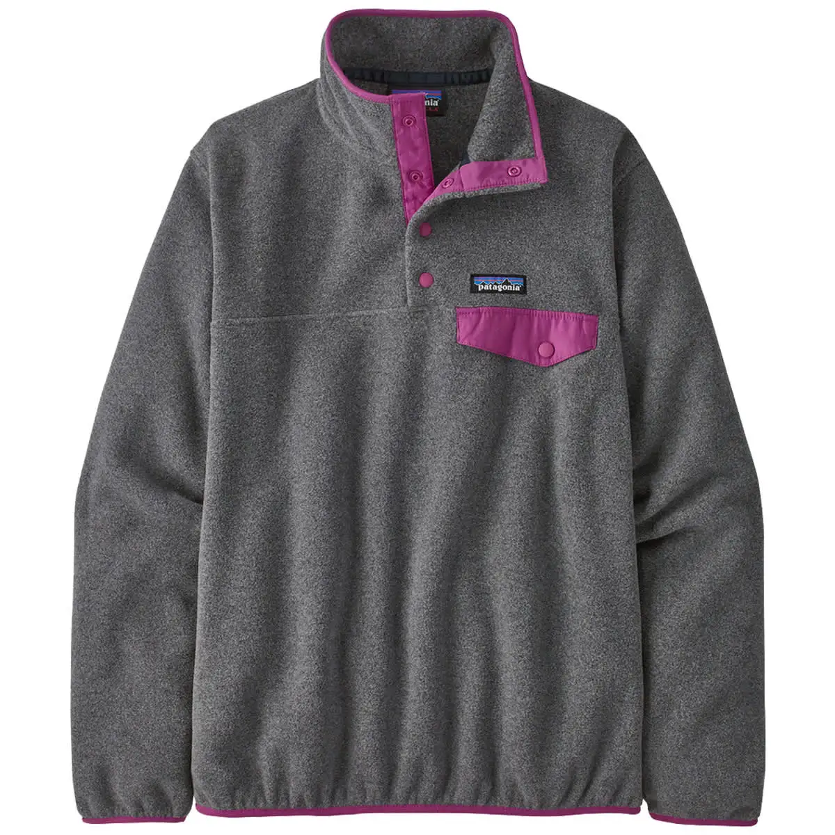 PATAGONIA W'S LW SYNCH SNAP-T P/O NICKEL W/AMARANTH PINK 23