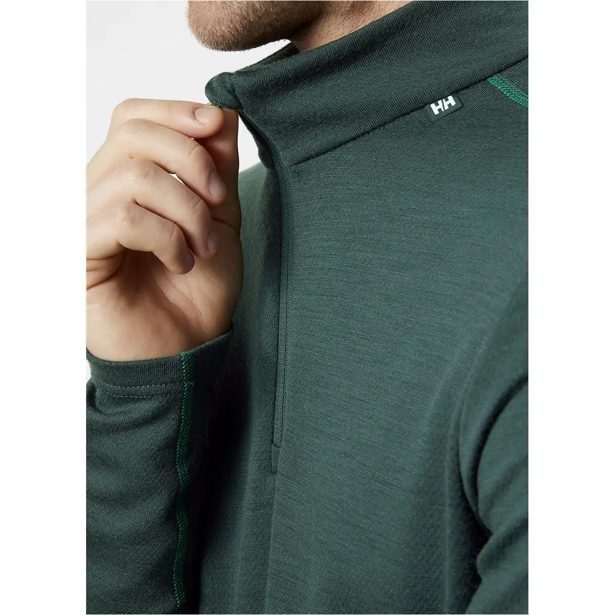 HELLY HANSEN LIFA MERINO MIDWEIGHT 1/2 ZIP DARKEST SPRUCE/ANGORA 23 â Image 6