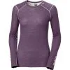 HELLY HANSEN W LIFA MERINO MIDWEIGHT CREW AMETHYST/BLACK 23
