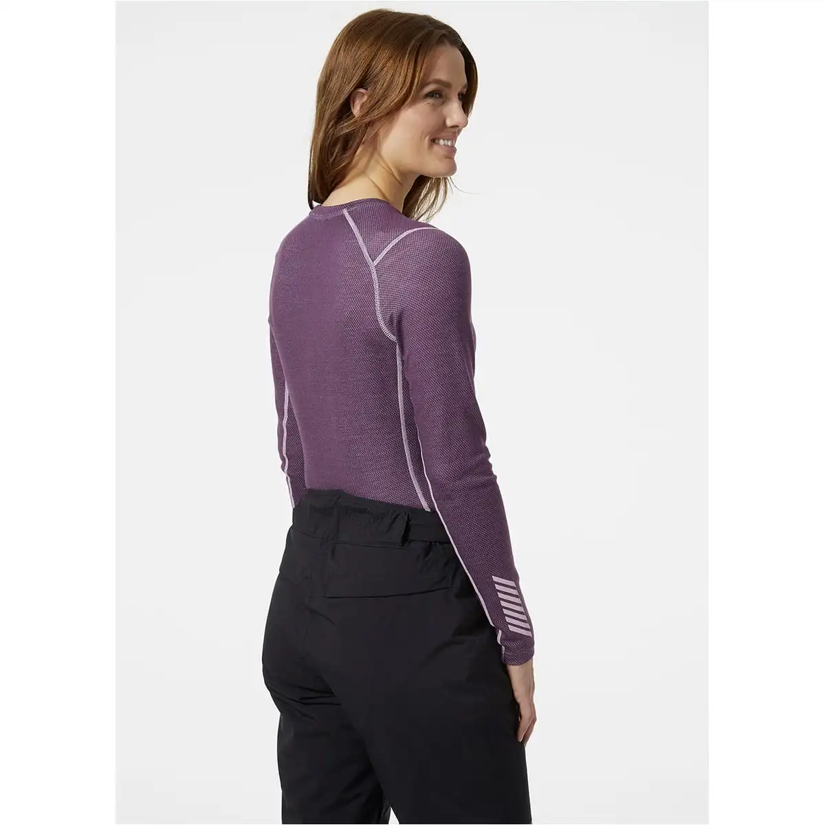 HELLY HANSEN W LIFA MERINO MIDWEIGHT CREW AMETHYST/BLACK 23 â Image 4