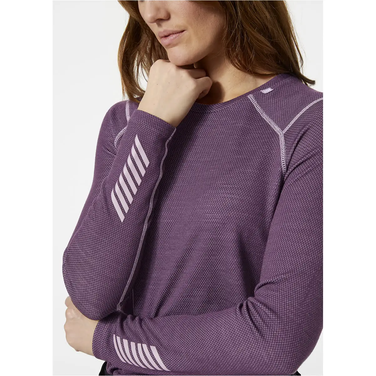 HELLY HANSEN W LIFA MERINO MIDWEIGHT CREW AMETHYST/BLACK 23 â Image 5