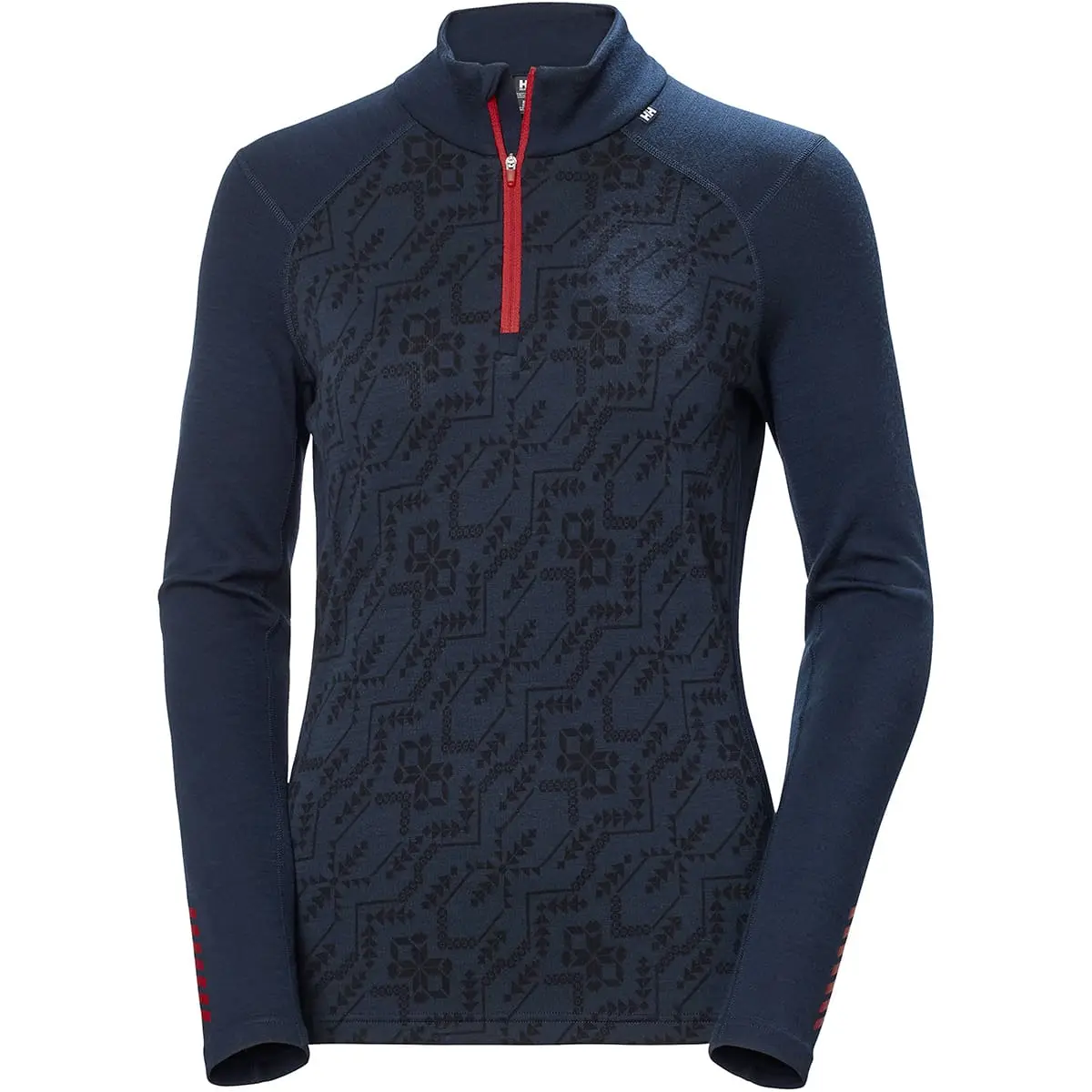 HELLY HANSEN W LIFA MERINO MIDWEIGHT GRAPHIC NAVY 23