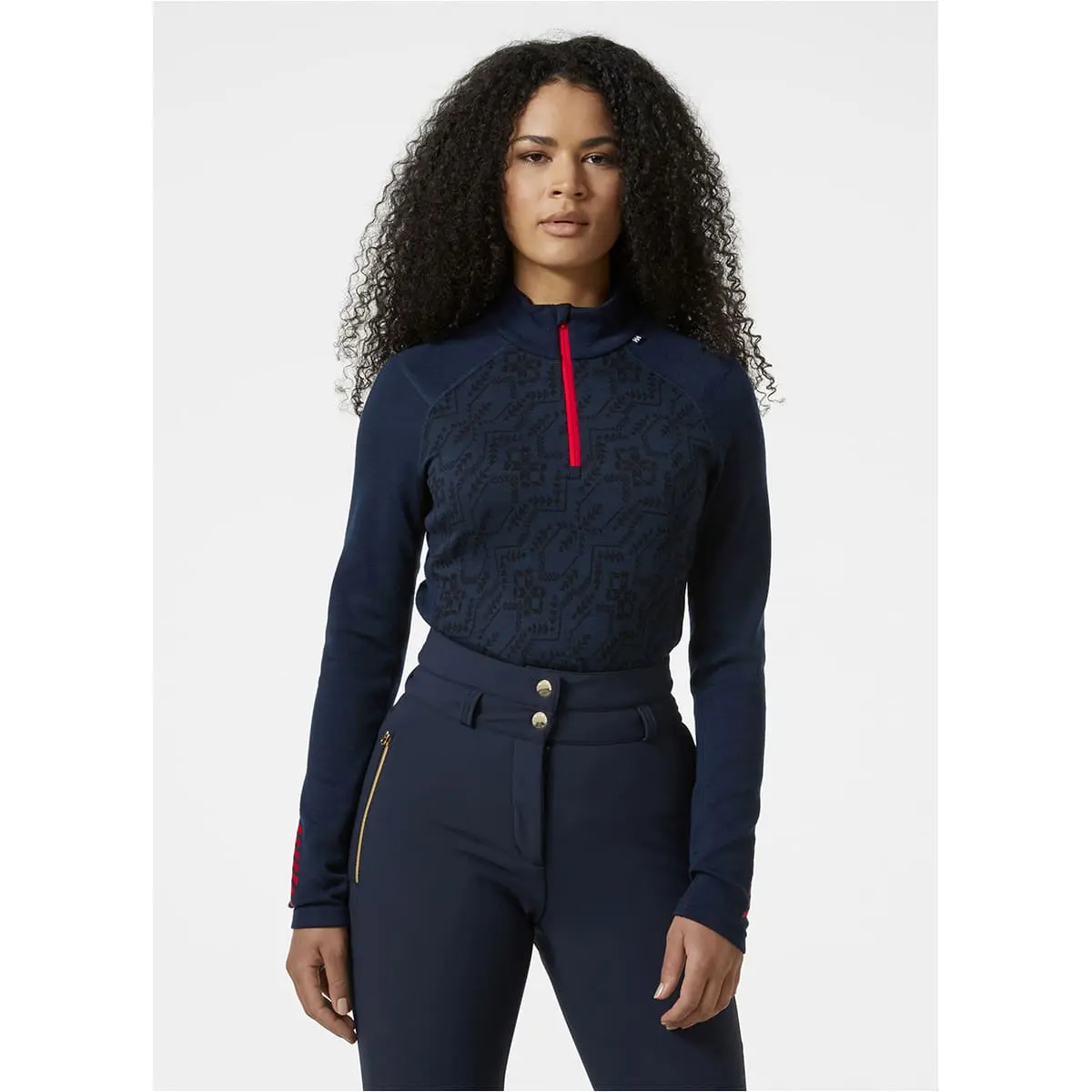 HELLY HANSEN W LIFA MERINO MIDWEIGHT GRAPHIC NAVY 23 â Image 3