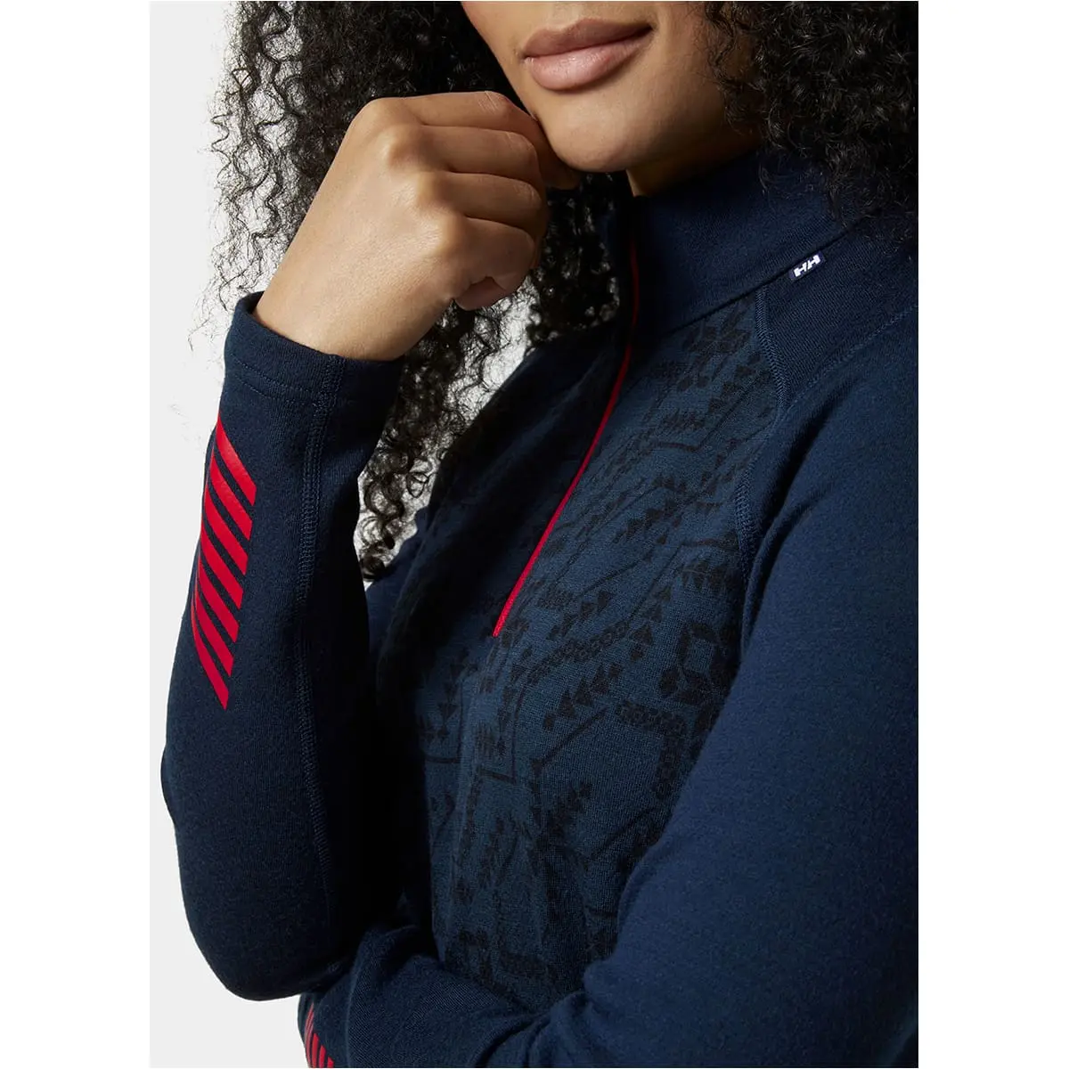 HELLY HANSEN W LIFA MERINO MIDWEIGHT GRAPHIC NAVY 23 â Image 5