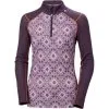 HELLY HANSEN W LIFA MERINO MIDWEIGHT GRAPHIC AMETHYST/BLACK 23