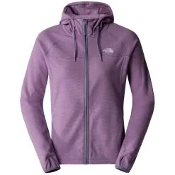 THE NORTH FACE W HOMESAFE FULL ZIP FLEECE HOODIE LUNAR SLATE/LUPINE 23