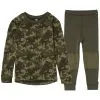 HELLY HANSEN K HH GRAPHIC LIFA MERINO SET UTILITY GREEN 23
