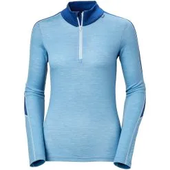 HELLY HANSEN W LIFA MERINO LIGHTWEIGHT 1/2 ZIP BLUE FOG 23