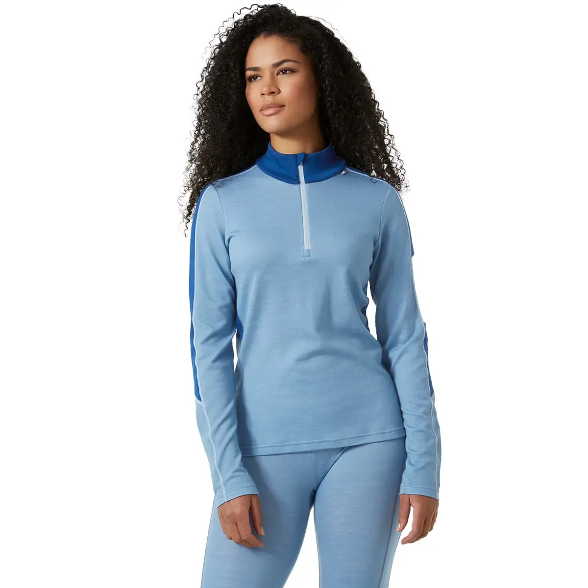 HELLY HANSEN W LIFA MERINO LIGHTWEIGHT 1/2 ZIP BLUE FOG 23 – Image 3