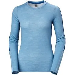 HELLY HANSEN W LIFA MERINO LIGHTWEIGHT CREW BLUE FOG 23