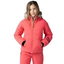 ROSSIGNOL GIRL POLYDOWN JKT PINK LIFT 23