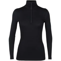 ICEBREAKER MERINO 200 OASIS LS HALF ZIP W BLACK 23