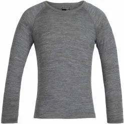 ICEBREAKER KIDS 200 OASIS LS CREWE GRITSTONE HEATHER 23