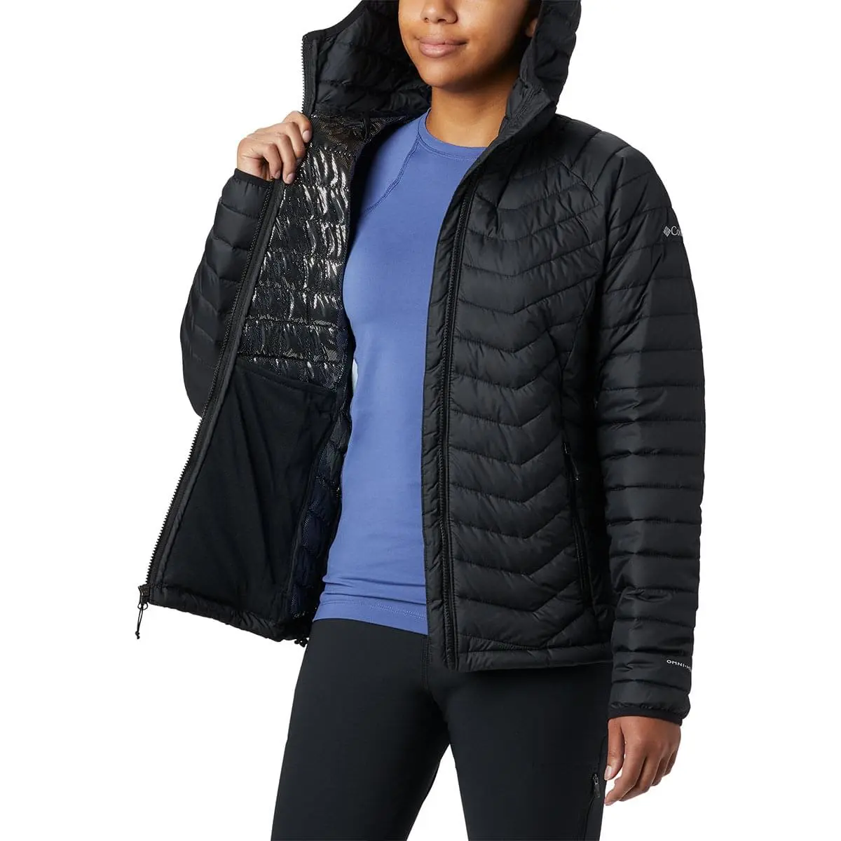 COLUMBIA POWDER LITE HOODED JKT W BLACK 23 – Image 3