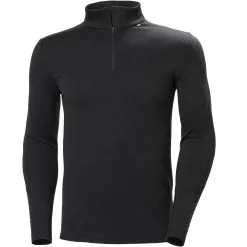HELLY HANSEN LIFA MERINO MIDWEIGHT 1/2 ZIP BLACK 23