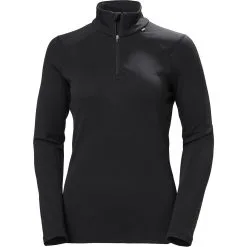 HELLY HANSEN W LIFA MERINO MIDWEIGHT 1/2 ZI BLACK 23