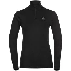 ODLO ACTIVE WARM ECO BL TOP TURTLE NECK L/S HALF ZIP W BLACK 23
