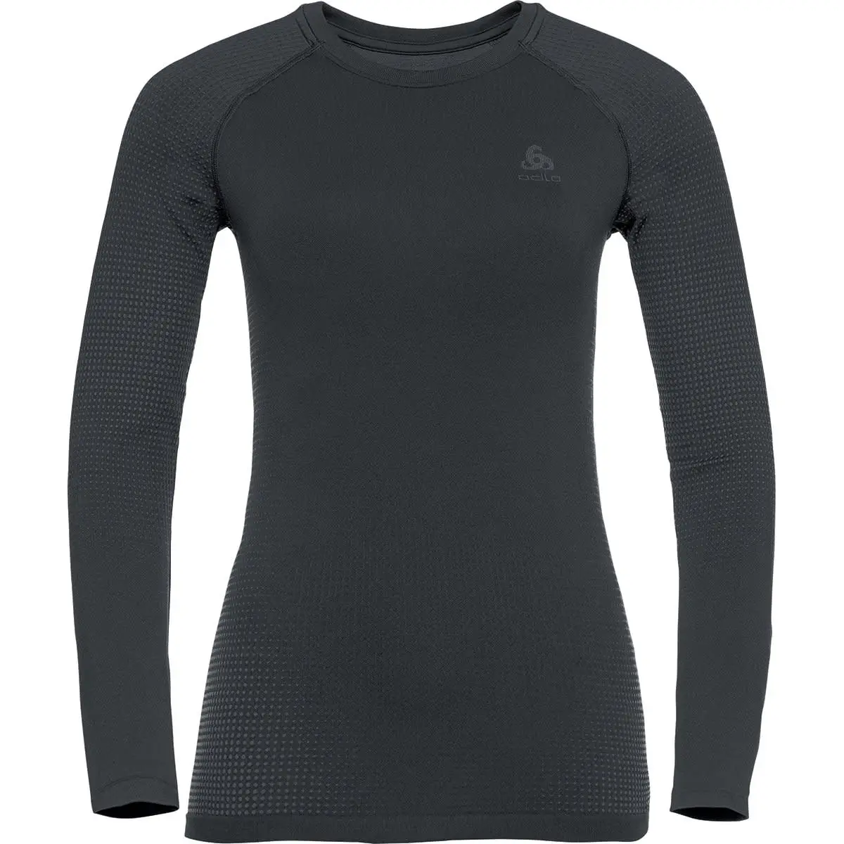 ODLO PERFORMANCE WARM ECO BL TOP CREW NECK L/S W BLK/NEW ODLO GRAPHITE GREY 23