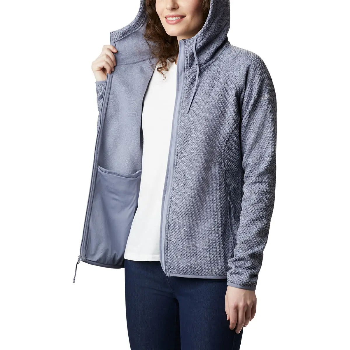 COLUMBIA PACIFIC POINT™ FULL ZIP HOODIE NEW MOON/PEACH 22 – Image 4