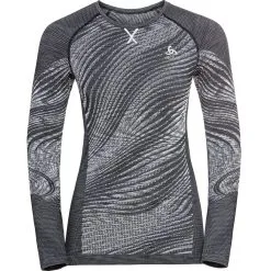 ODLO BLACKCOMB ECO BL TOP CREW NECK L/S W BLACK SPACE DYE 23