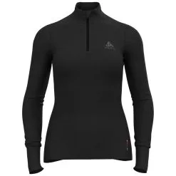ODLO MERINO 260 BL TOP TURTLE NECK L/S HALF ZIP W BLACK 23
