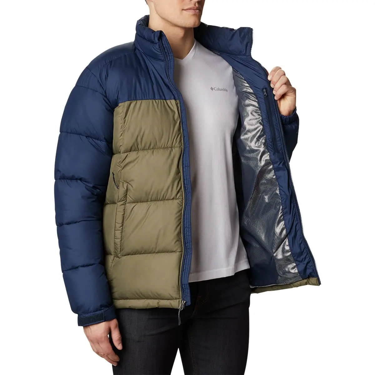 COLUMBIA PIKE LAKE JACKET STONE GREEN COLLEGIATE NAVY 22 – Image 3
