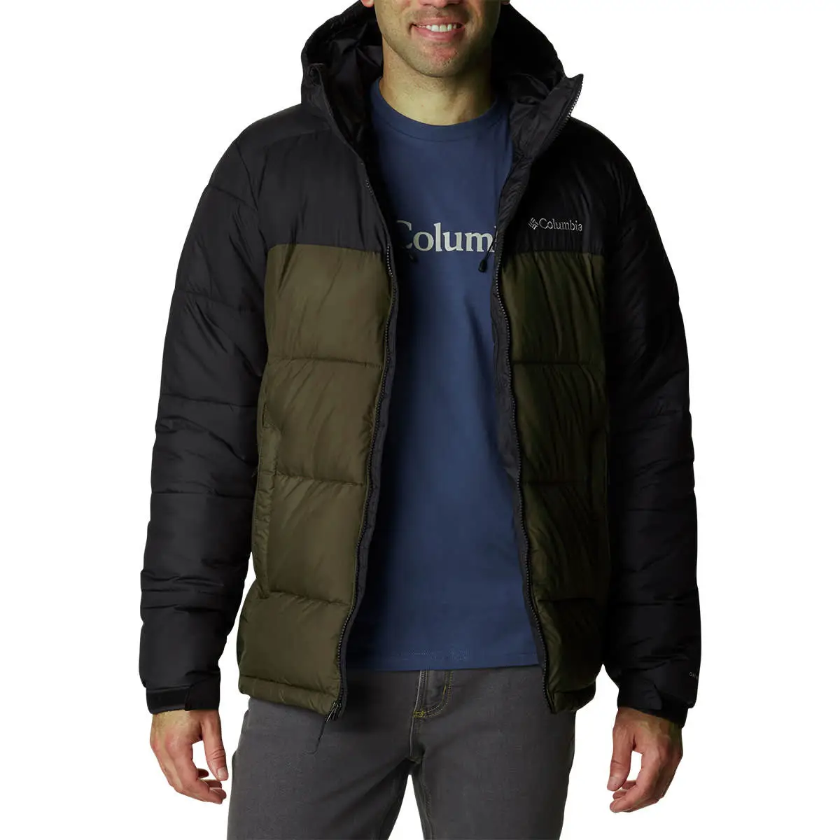 COLUMBIA PIKE LAKE HOODED JACKET OLIVE GREEN BLACK 23 – Image 3