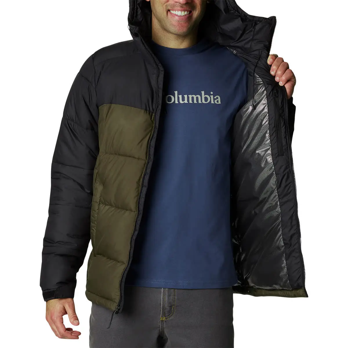 COLUMBIA PIKE LAKE HOODED JACKET OLIVE GREEN BLACK 23 – Image 4