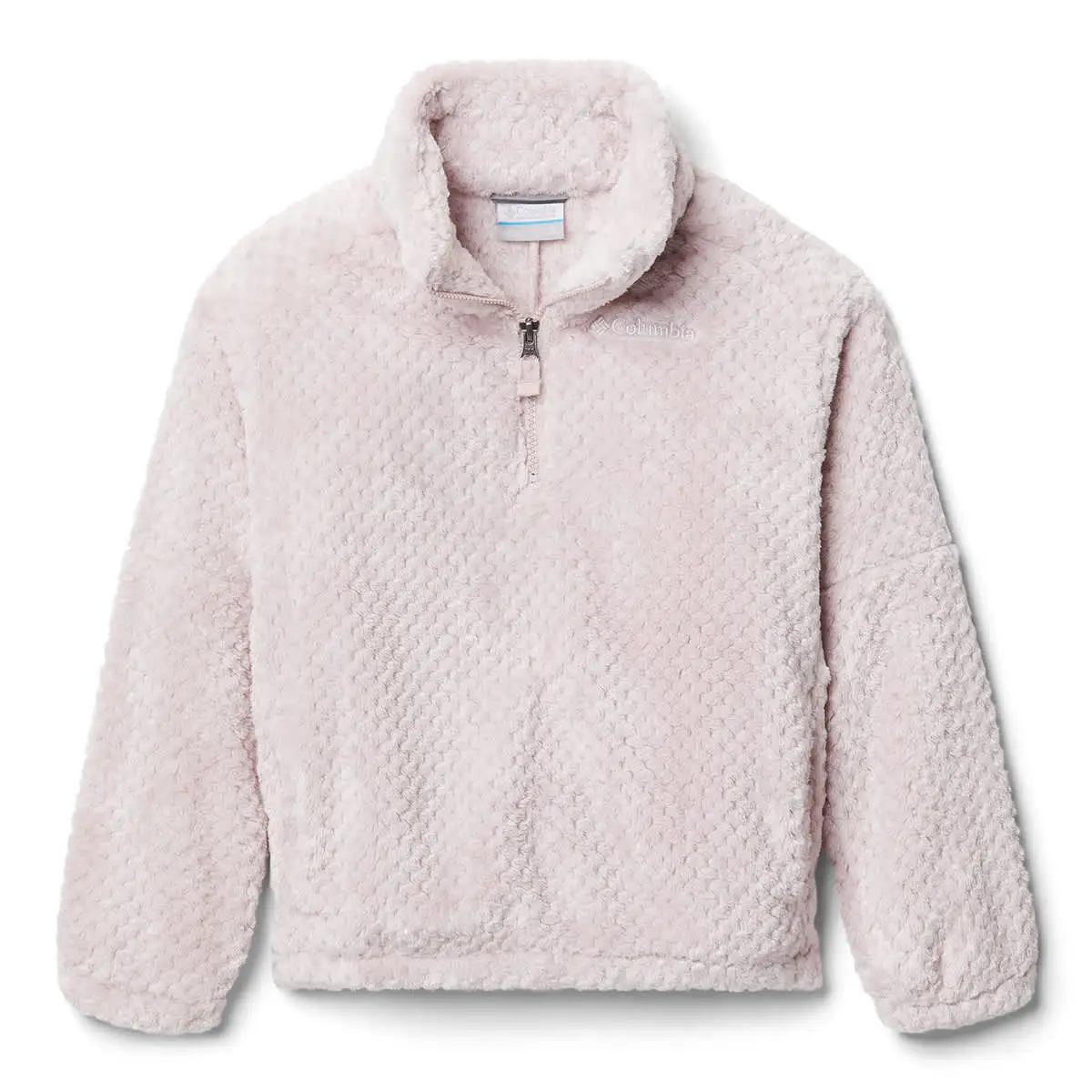 COLUMBIA FIRE SIDE II SHERPA HALF ZIP MINERAL PINK 22